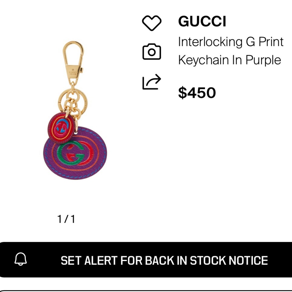 Gucci Interlocking G Keychain - Picture 10 of 11